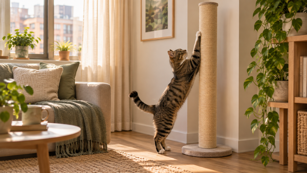 How to Choose the Best Cat Scratching Post for Small Space Apartments